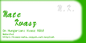 mate kvasz business card